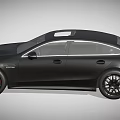 Black Mercedes Coupe With UK License Plate And Black Alloy Wheels