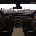 Luxury White And Black Sedan With Large Grille Black Wheels And Beige Seats