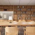 modern library 3d model