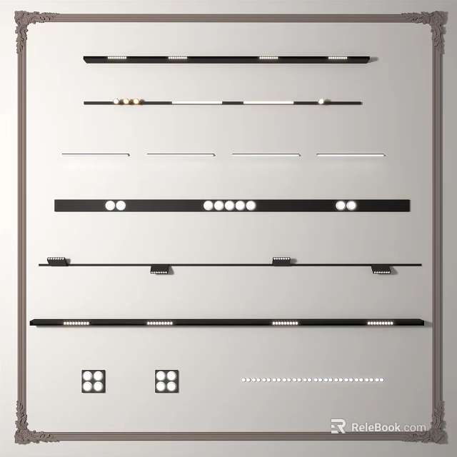 Downlights and Spotlights Various Styles for Home Ceiling Lighting Solutions 3d model