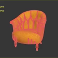 Stylish Yellow Velvet Tufted Armchair With Elegant Wooden Legs For Living Room
