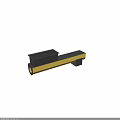 Sturdy Industrial Mechanical Equipment With Long Yellow Base And Black Rectangular Container