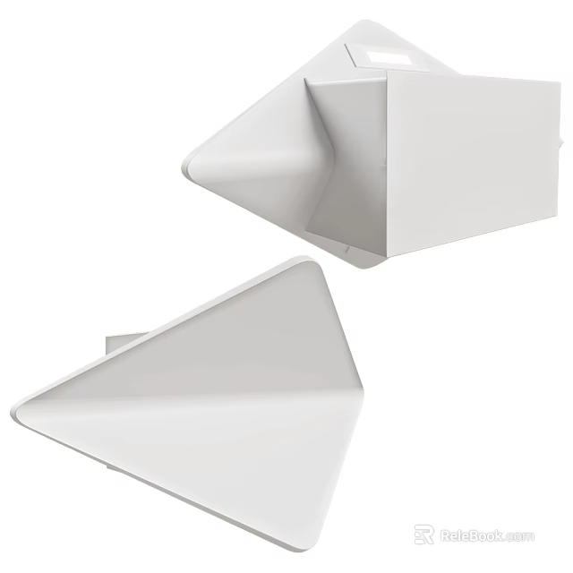 Minimalist Modern Wall Lamp Design With White Geometric Shape And Clean Lines 3d model 