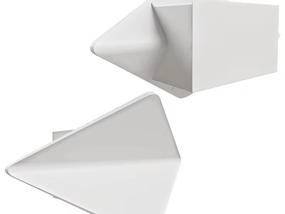 Minimalist Modern Wall Lamp Design With White Geometric Shape And Clean Lines 3d model