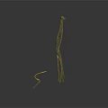 Black Cables And Short Yellow Gray Wires Displayed On White Background