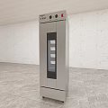 Stainless Steel Vertical Kitchen Appliance With Glass Door And Control Panel