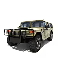 Beige Off Road Utility Vehicle With Sturdy Design Front Grille Guard And Large Tires