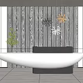 Modern reception desk 3d model