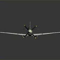 Detailed Spitfire Model Airplane with Green Camouflage Paint and RAF Roundels on Dark Background
