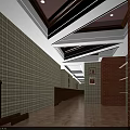 Elegant Restaurant Interior With Arched Ceiling Mural Brick Walls Staircase Chandeliers And Decorative Paintings