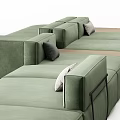 Modern Combination Sofa Multiplayer Sofa Combination 3d model