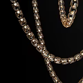 Modern Luxurious Chandelier With Multi Layer Metal Chains And Elegant Design Details