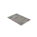 Square Rug With Striped Pattern Multiple Colors Blue Red Yellow Gray Soft Texture Home Decor 3d model