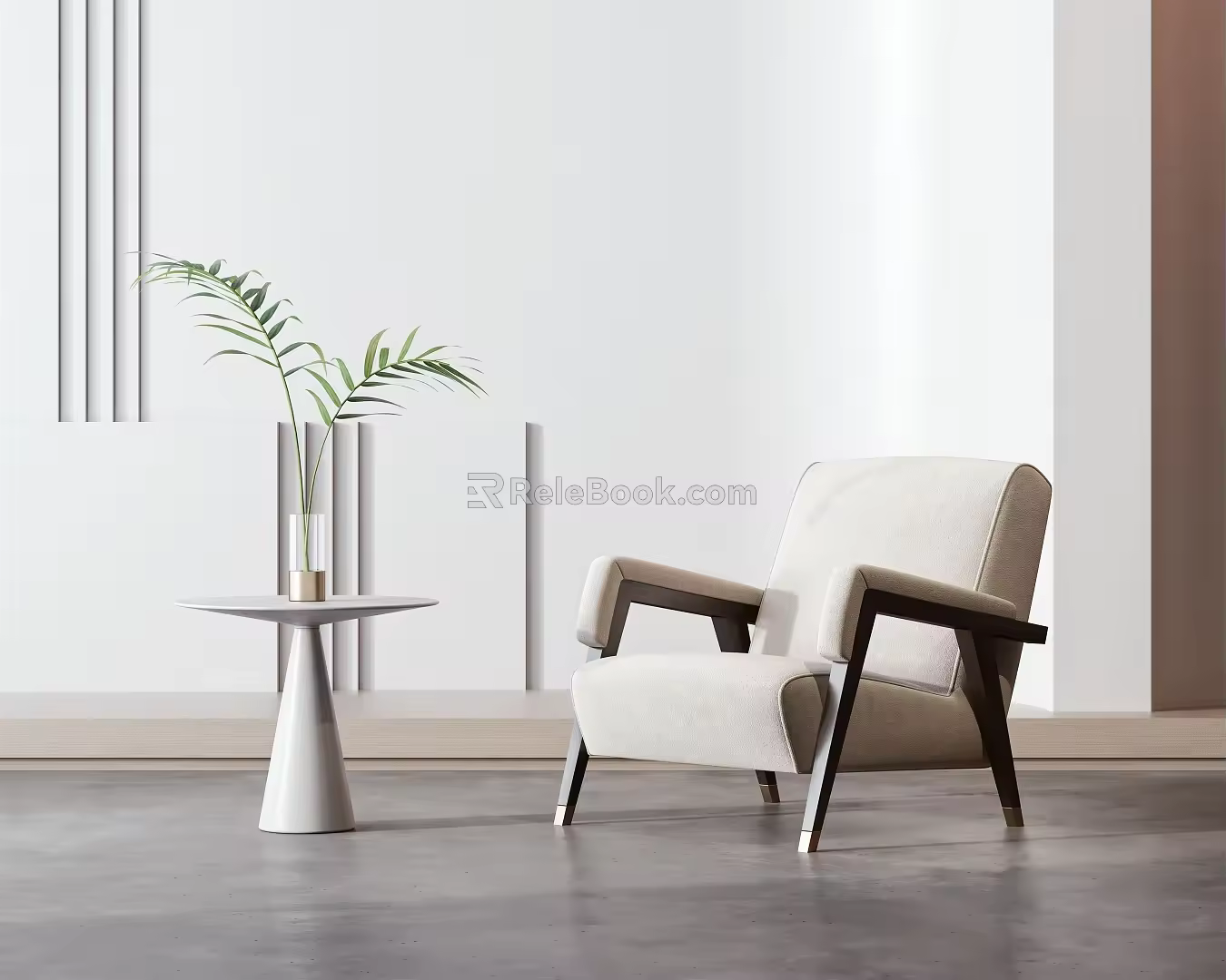 Modern Single Sofa Single Sofa Coffee Table 3d model