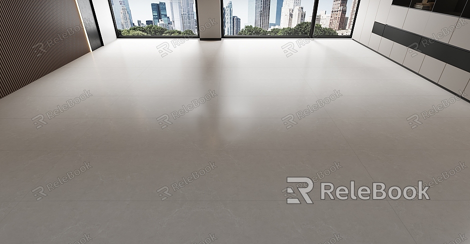 light gray Floor Tile Matte Tile Soft Light Tile model