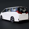White Modern MPV With Sleek Exterior Design And Black Alloy Wheels