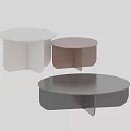 Elegant Modern Round Coffee Tables With Three Colors And Simple Design Structure 3d model