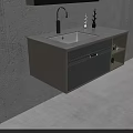 Wall Mounted Bathroom Vanity With Black Lighted Mirror Gray Wall Cabinet Green Plant Pendant Lights