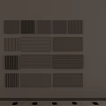 Various Textured Wall Panels with Striped Patterns and Neutral Colors for Interior 3d model