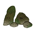 Natural Rockery Stones With Green Moss And Various Sizes For Garden Decoration