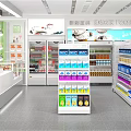 Black Toob New Retail Dessert Shop with Shelves of Various Desserts Snacks and Beverages