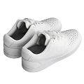 White Nike Casual Sneakers With Laces And Breathable Holes Design