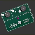 MXR Analog Delay Effects Pedal With Green Housing And Control Knobs