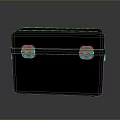 Dark Vintage Storage Box With Metal Clasps Durable Home Storage Solution