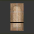 Rustic Brown Wooden Wardrobe With Black Straps And Natural Wood Texture