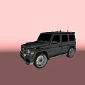 Shiny Gray Off Road SUV With Black Roof Large Alloy Wheels And Pink Background