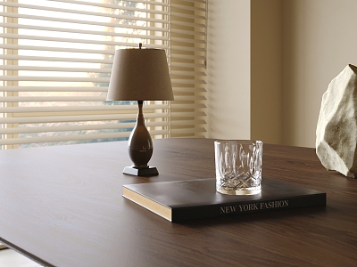 Table lamp book glass 3d model