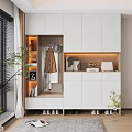 Simple Shoe Cabinet Coat Cabinet Storage Cabinet Multi-function Cabinet 3d model