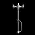 Durable Metal Hardware Tool With Dual End Connectors And Vertical Rod Handle Grip