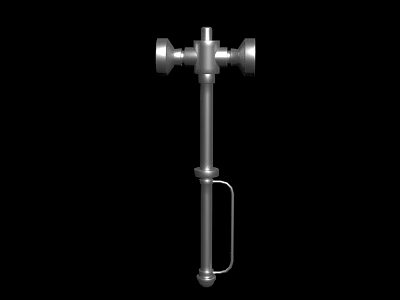 Durable Metal Hardware Tool With Dual End Connectors And Vertical Rod Handle Grip 3d model