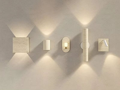 Modern Wall Lamps Featuring Various Shapes Textured Design And Soft Lighting For Home Wall Decor 3d model