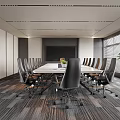 Modern Meeting Room Meeting Tables and Chairs 3d model