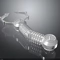 Industrial Machinery Equipment With Spring Component Hexagonal Bolt And Shiny Metallic Surface