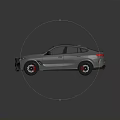 Gray BMW Coupé SUV With Sporty Design Front Grille And Alloy Wheels