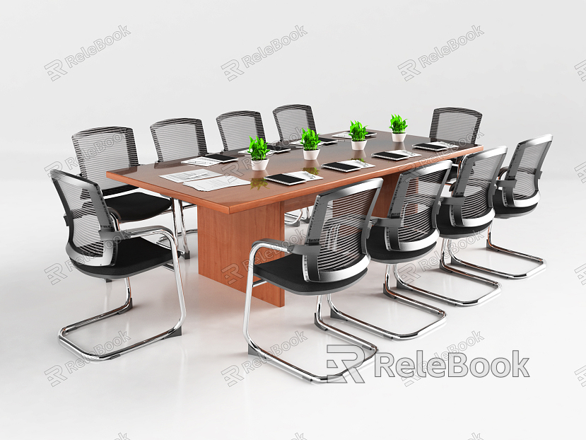 Modern Conference Table and Chair Conference Table model