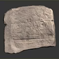 Wooden Stone Hand Carved Artwork With Intricate Patterns And Natural Texture