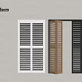 Poliform Window Shutters White Wooden And Black Modern Design For Home Interior
