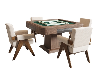 Modern Mahjong Table and Chair Mahjong Table 3d model