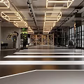Modern Fitness Gym Interior With Punching Bags Fitness Balls And Spacious Workout Area
