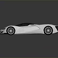 White Sleek Modern Supercar with Futuristic Aerodynamic Body Black Roof and Alloy Wheels