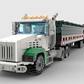 Lego toy building blocks truck lorry transporter 3d model