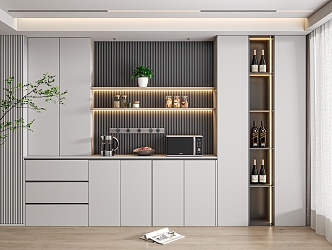 Modern Sideboard Wine Cabinet Ornaments 3d model