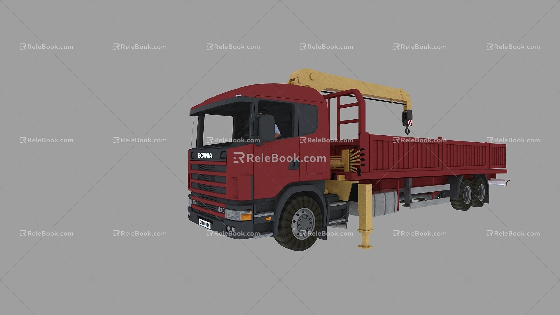 Crane engineering vehicle 3d model