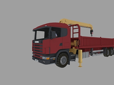 Crane engineering vehicle 3d model