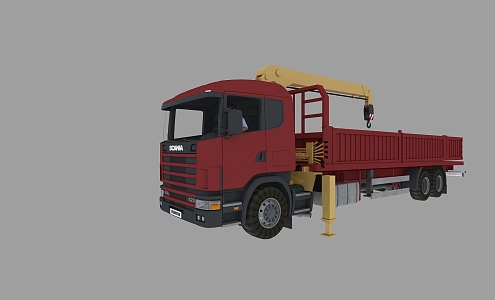 Crane engineering vehicle 3d model