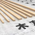 Essential Building Components Featuring Horizontal Planks Wooden Battens Tie Rods And Step Clamps For Construction
